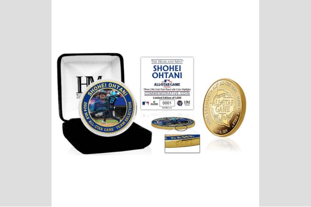 ドジャース 大谷翔平 2024 MLB オールスター 出場記念 ゴールドコイン