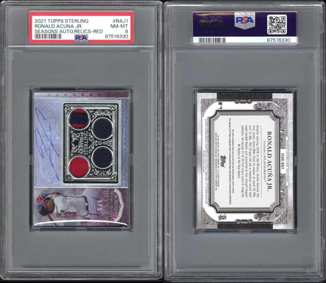 PSA鑑定品】世界5枚_Ronald Acuna Jr. _直筆サイン - メルカリ