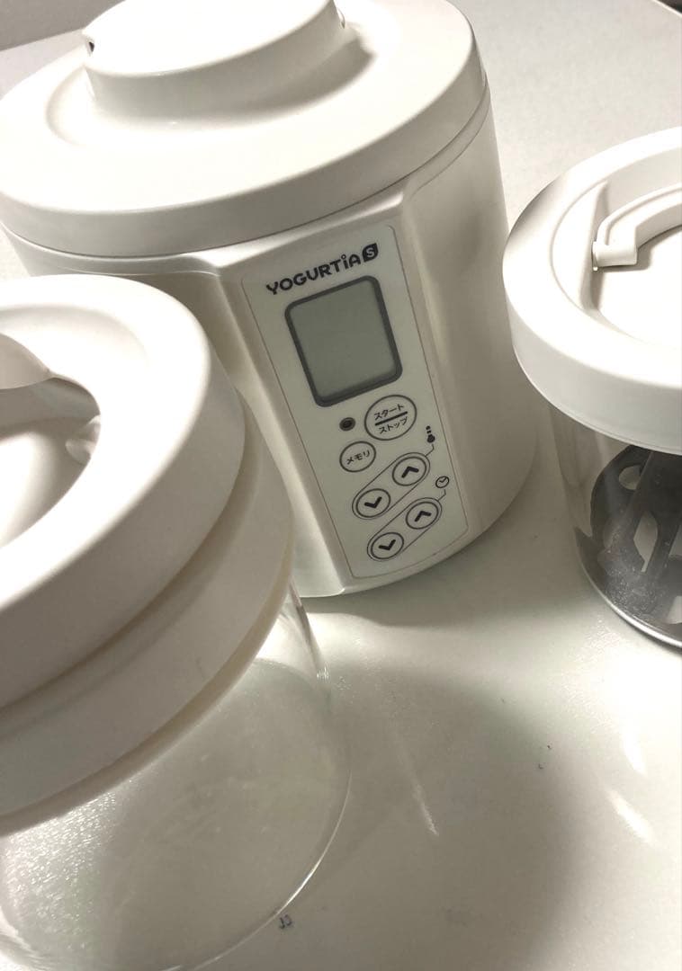 YOGURTIA S ヨーグルトメーカー 2容器付き 日本製】 ヨーグルトメーカー 発酵食品 ヨーグルティア Sガラスセット