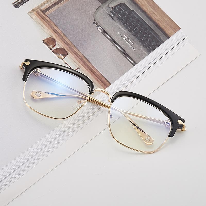 伊達メガネ クロス サングラス ゴールド y2k 人気 クロムハーツ好き