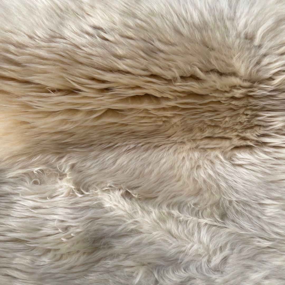 ムートンラグ エクセルファー オーストラリア産 日本製 ローム ムートンラグ 1匹物 子羊 ラムートン 60×90cm 本革 毛皮