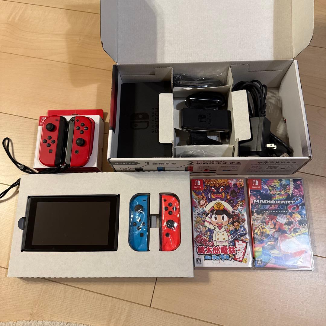 Switch 本体 マリオカート8 桃鉄　ソフト付き Nintendo Switchソフト】桃太郎電鉄ワールド ～地球は希望でまわってる