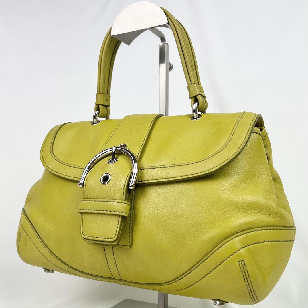 希少色 COACH ソーホー ハンドバッグ レザー 9743 イエローグリーン 楽天市場】コーチ 黄緑（バッグ・小物・ブランド雑貨）の通販