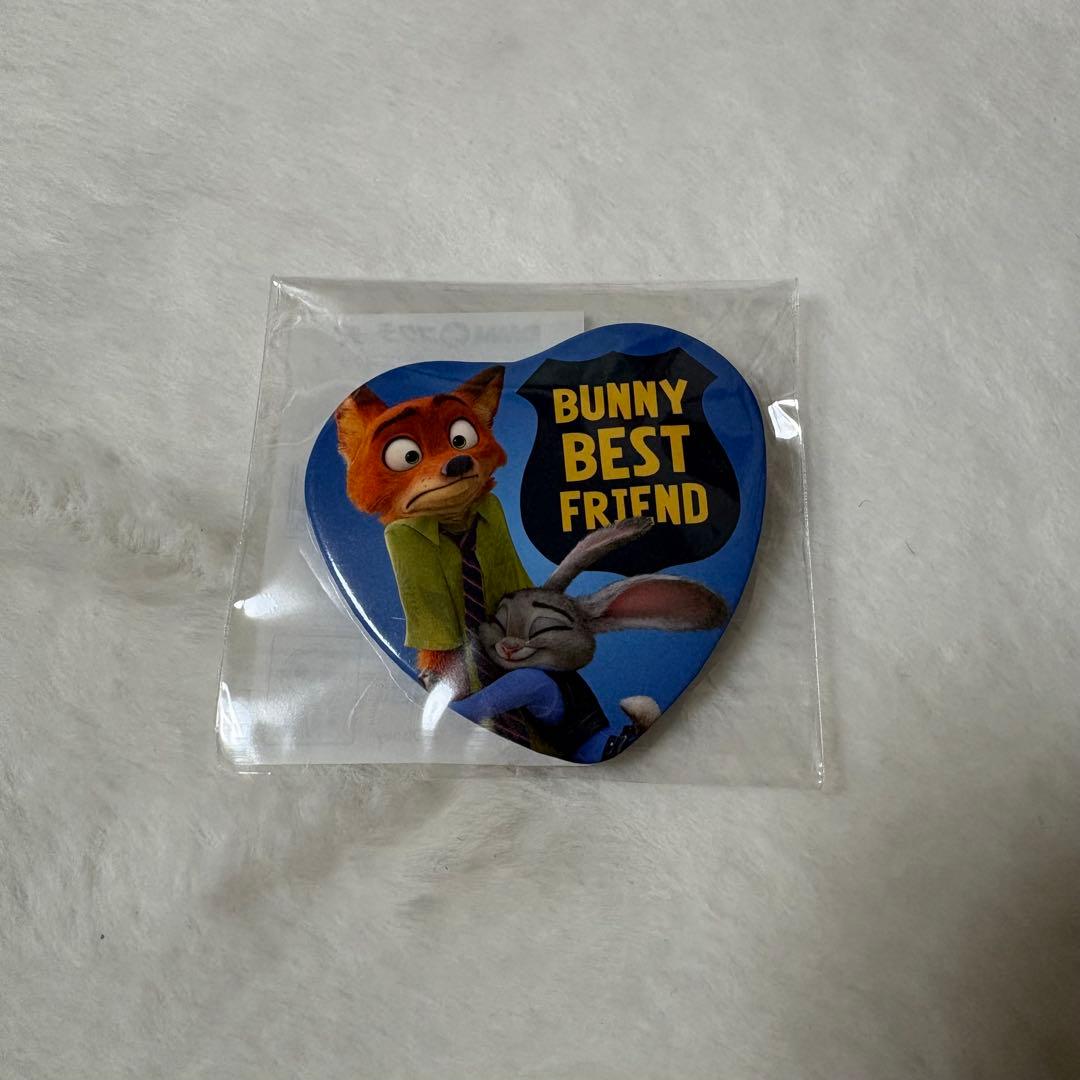 ズートピア ニック ジュディ ハート缶バッジ DMMスクラッチ - メルカリ