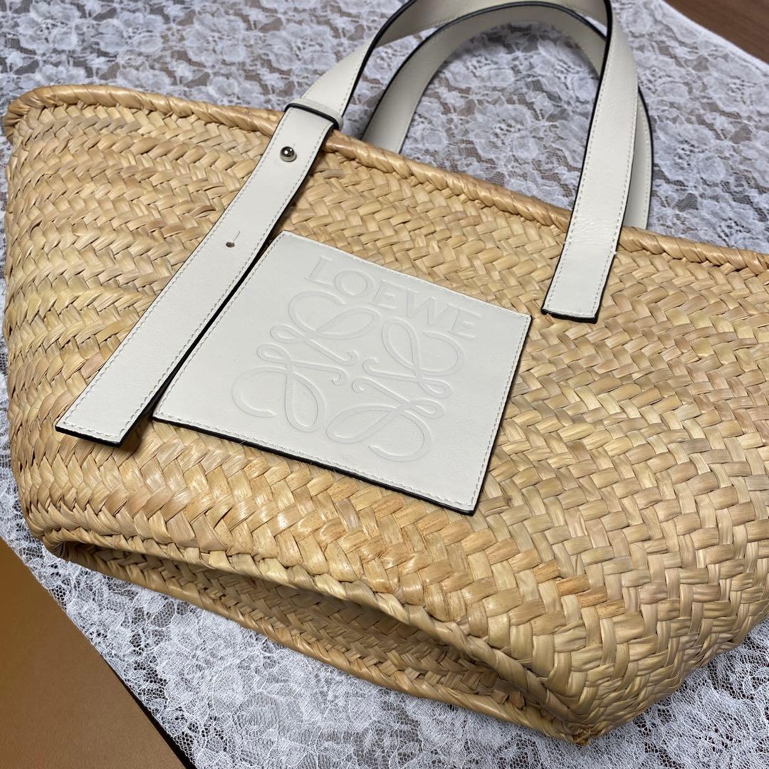 LOEWE かごバッグ ナチュラルミディアム 楽天市場】【超美品】 ロエベ トートバッグ シェル バスケットバッグ