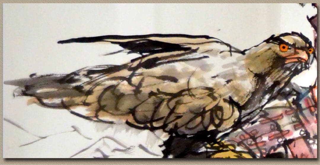 《チベットの風（祁連風）》中国古代の将軍 人物水墨画 中国の著名な画家