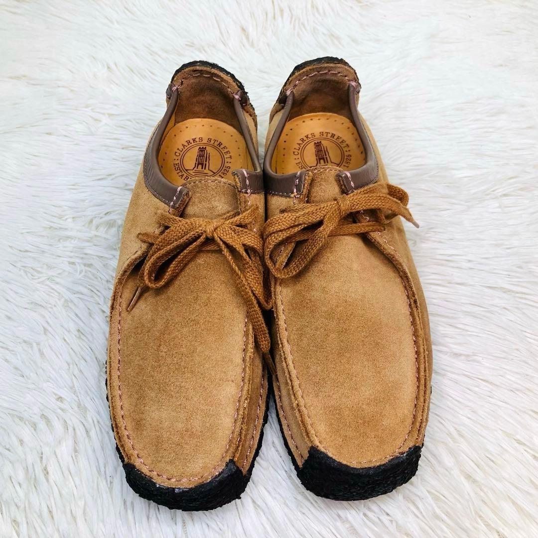 極美品】Clarks UK4.5クラークス ナタリー ライトブラウン ワラビー