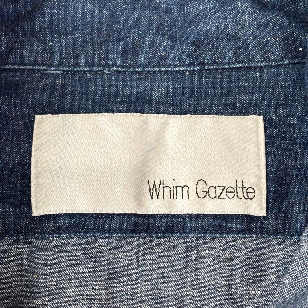 美品 ウィムガゼット デニムシャツ 長袖 羽織 ブルー - メルカリ