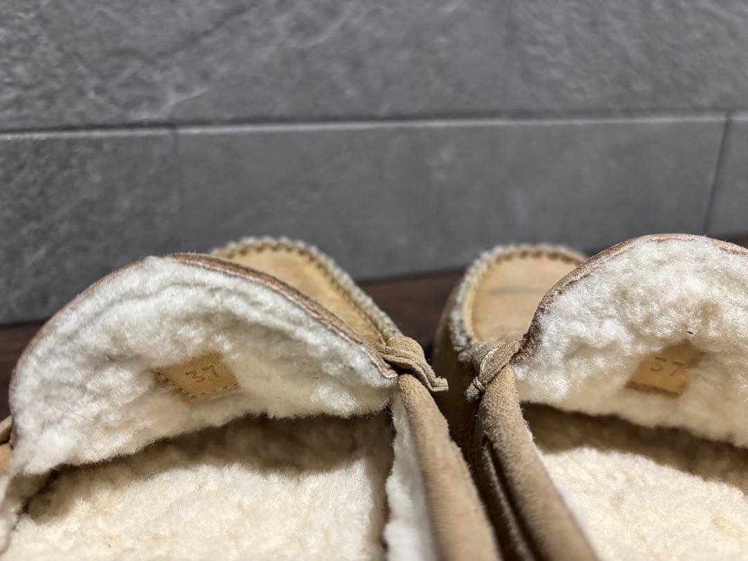 エルメス　37 モカシン　ムートン　23.5cm 24cm