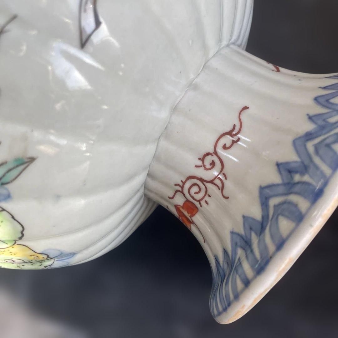 カケヒビなし古伊万里 杯洗 盃洗 色絵杯洗 陶芸 年代物の通販｜www