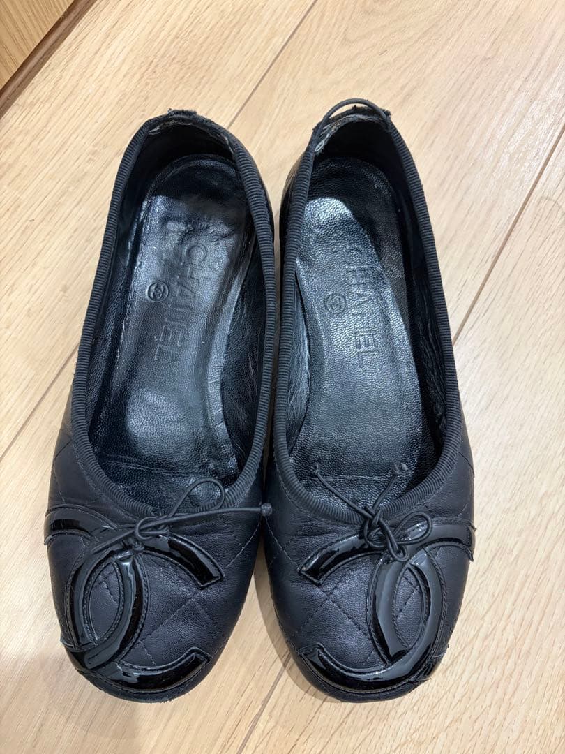 CHANEL ブラック バレエシューズ カンボン 35サイズ シャネル CHANEL シャネル レディース バレエシューズ/オペラシューズ サイズ