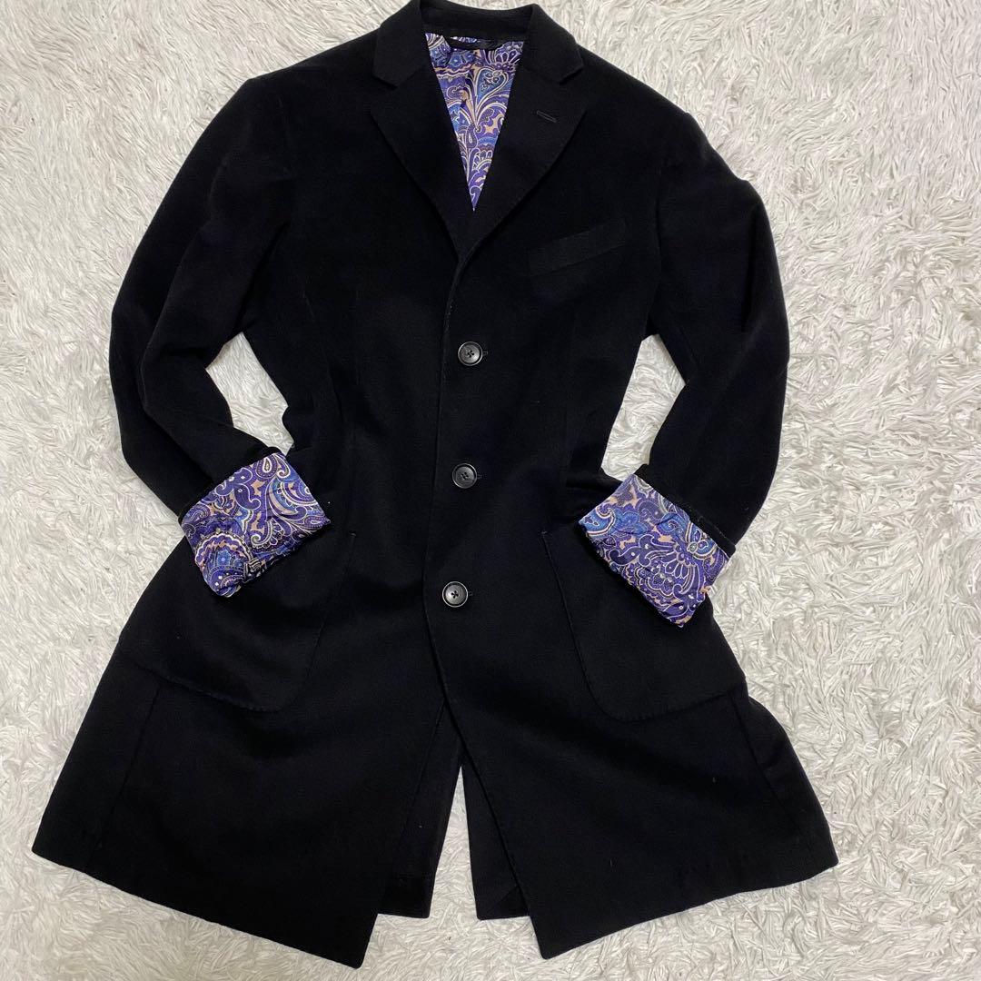 ルビアム　チェスターコート　メンズ　ブラック　ペイズリー柄 楽天市場】BLACK VARIA ブラックバリア blackvaria ロングコート