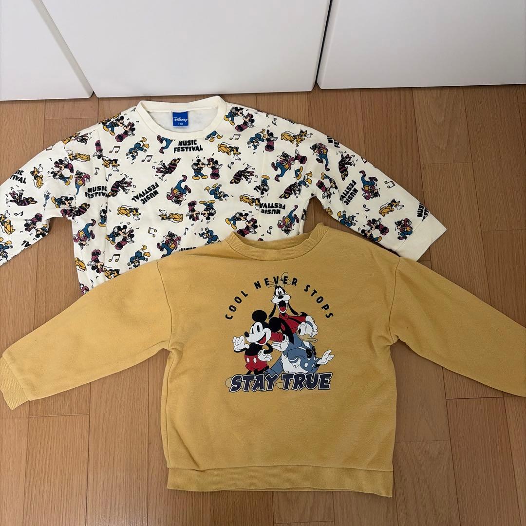 ディズニー 裏起毛 トレーナー 2枚 120 - メルカリ