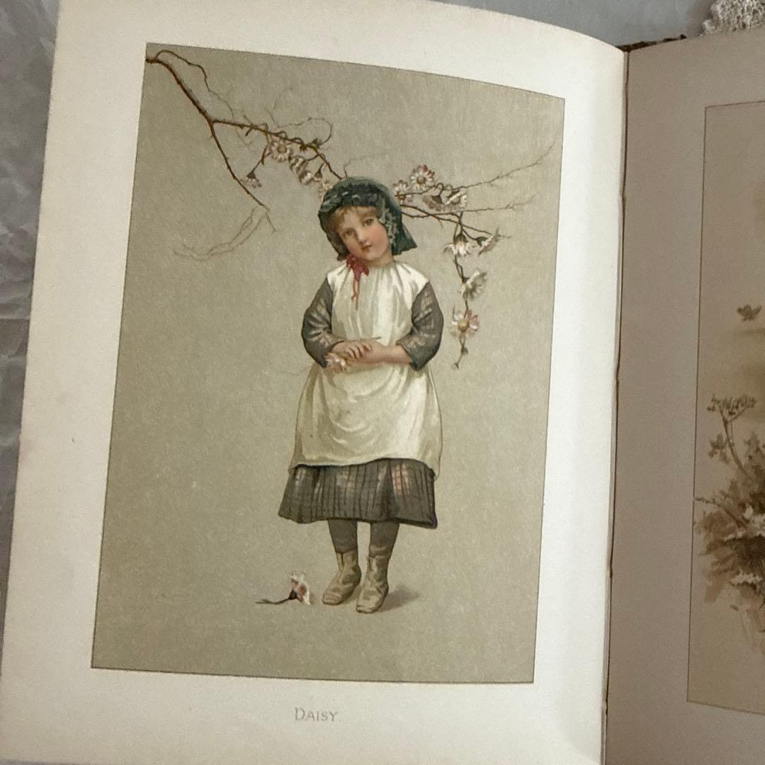 レア1890年アンティーク絵本洋書ヴィクトリアン古書ジャンクジャーナル