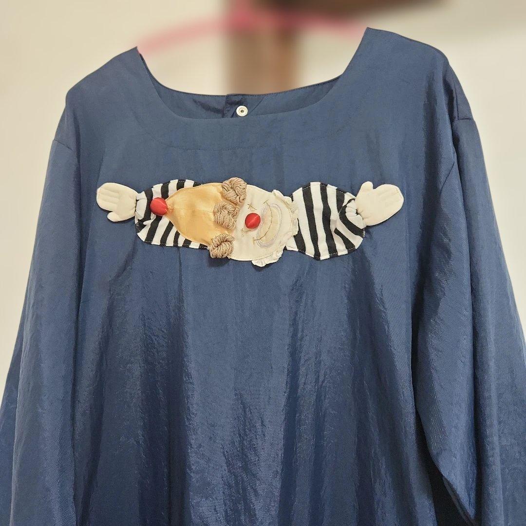 さえら POTECHINO ピエロの割烹着 ネイビー - メルカリ