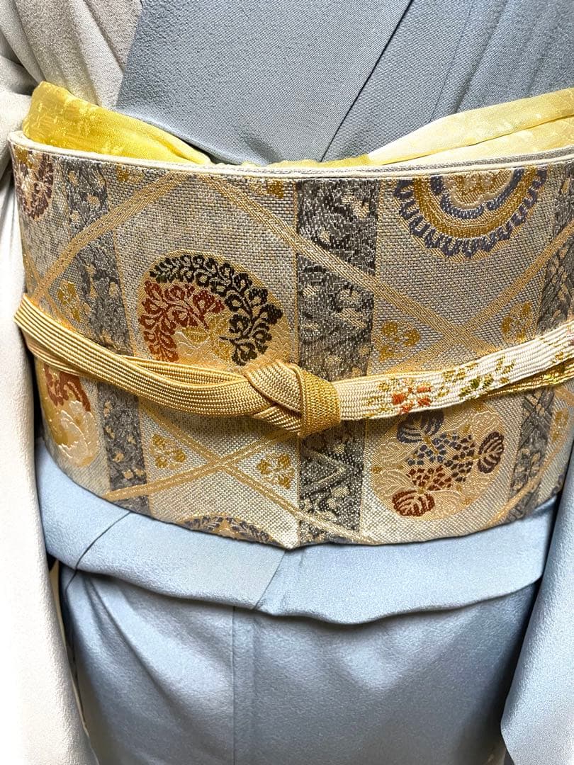 ♦️4点フルセット （二重太鼓の作り帯＋友禅訪問着 フォーマル用