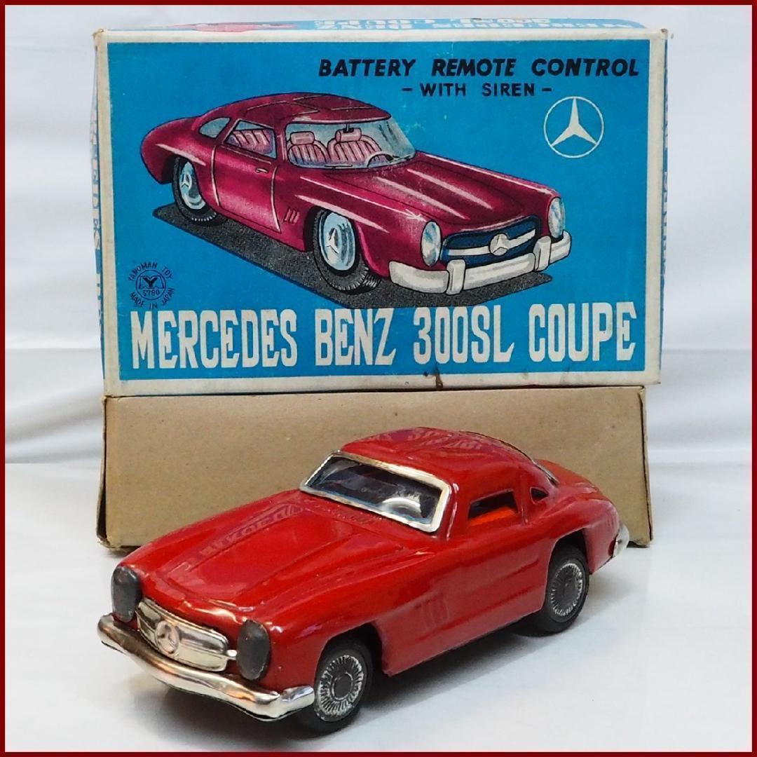 やのまん【メルセデスベンツ300SL赤リモコン欠】tinブリキtoy car箱付