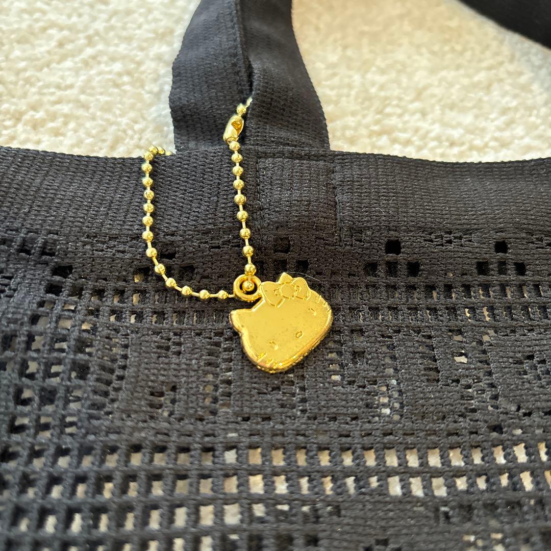 ハローキティ レースエコバッグ 近沢レース ブラック - メルカリ