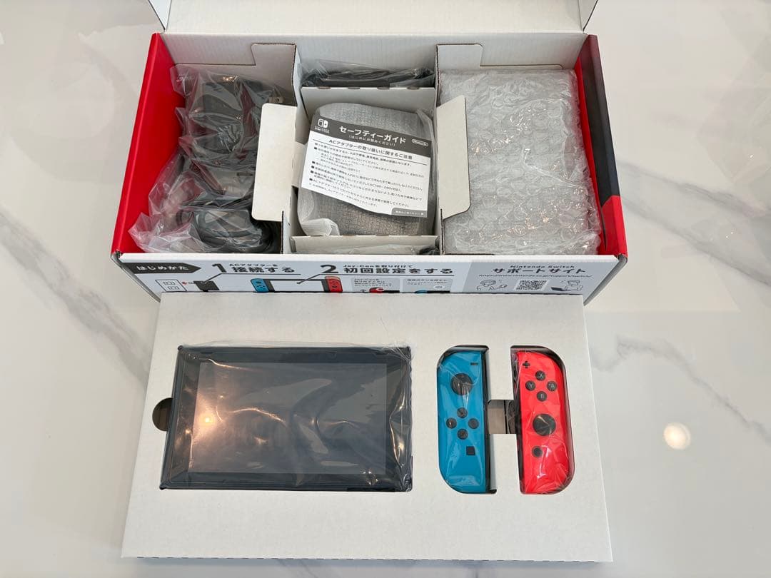 新型箱付き】ニンテンドースイッチ 本体 付属品完備 ネオンカラー 付属