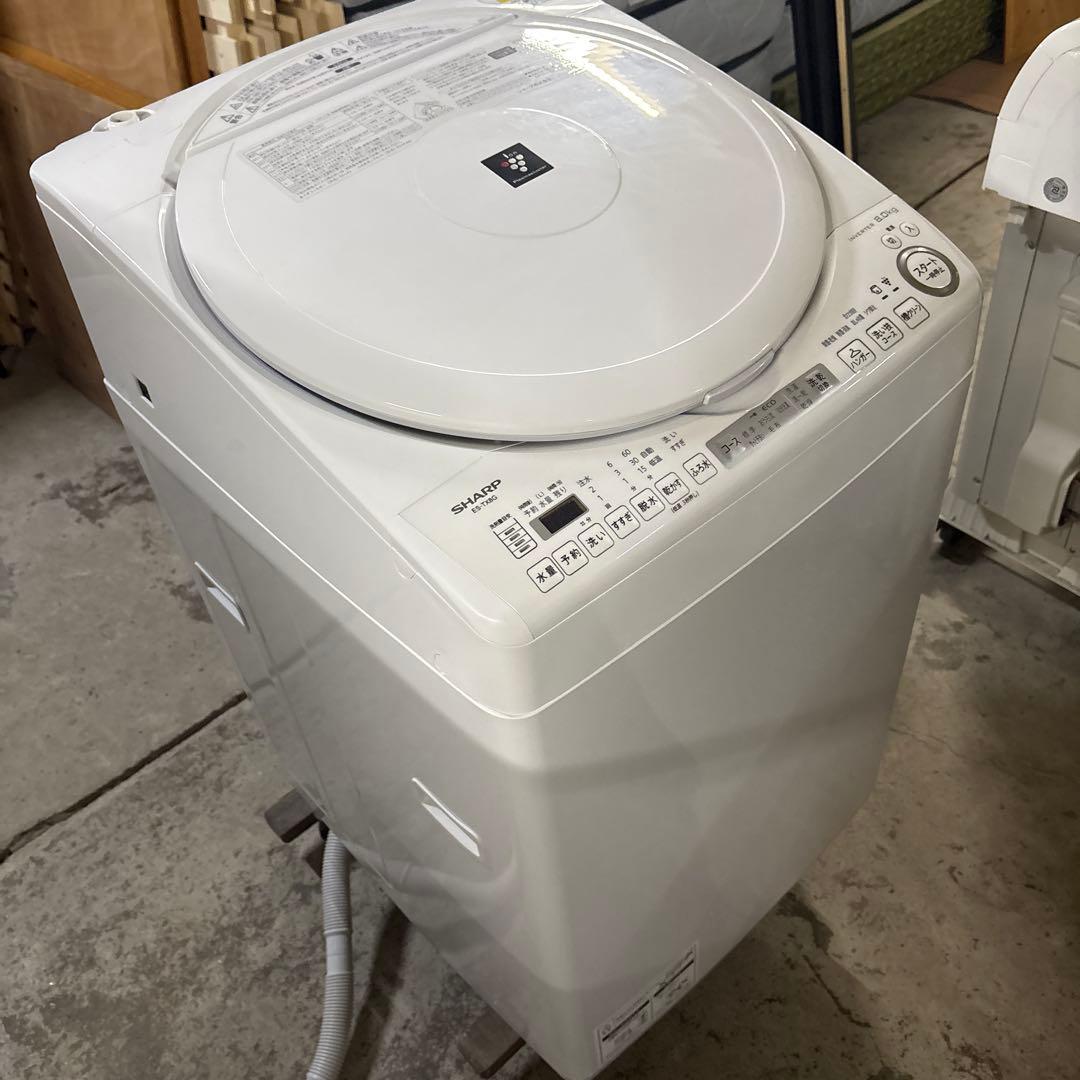 SHARP ES-TX8G-W 電気洗濯機 8.0kg 2023年製　美品