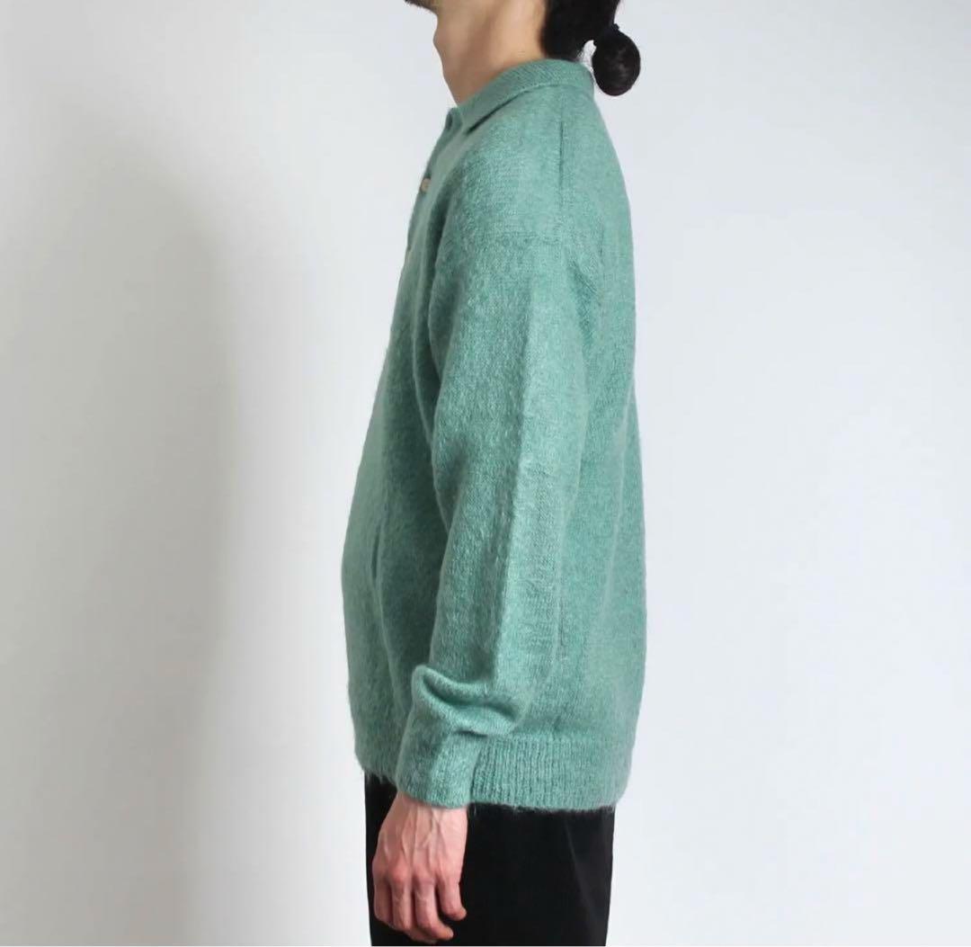 AURALEE オーラリー モヘアニット ニットポロ グリーン 緑 - メルカリ