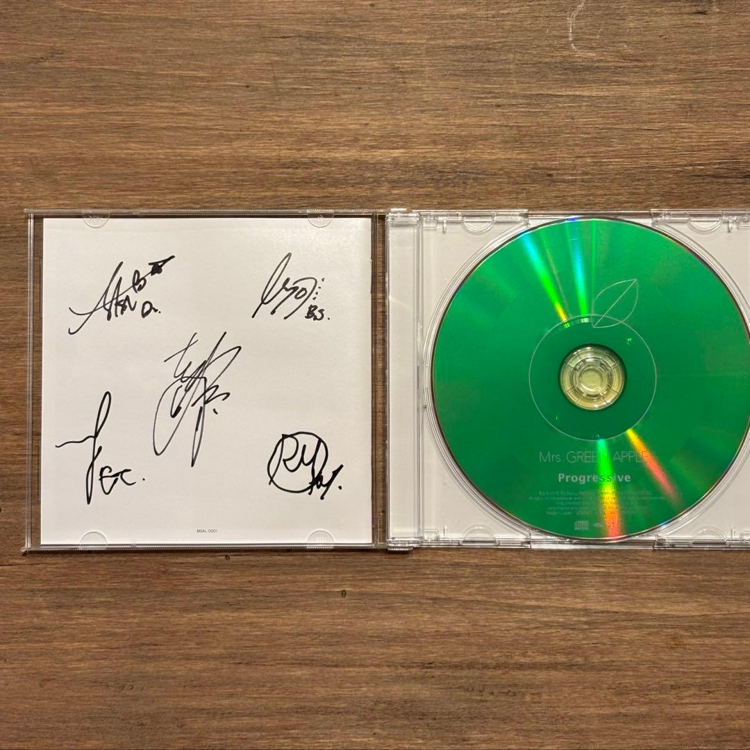 5人サイン入り！Mrs. GREEN APPLE Progressive CD - メルカリ