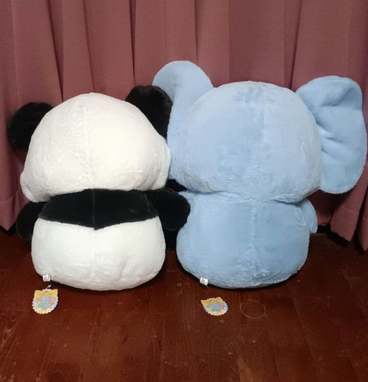 べいびーあにまるず ぬいぐるみ 超MEGA パンダ、ゾウ 全2種セット