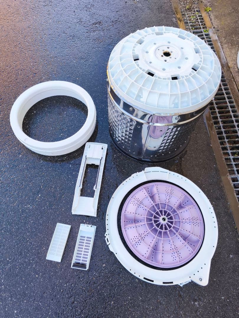 関東限 条件で無料配 ピンク洗濯機 23年 ピンク 洗濯機 分解清掃済