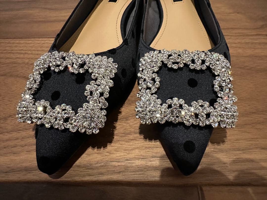 OHGA ドットビジューパンプス　22.5cm