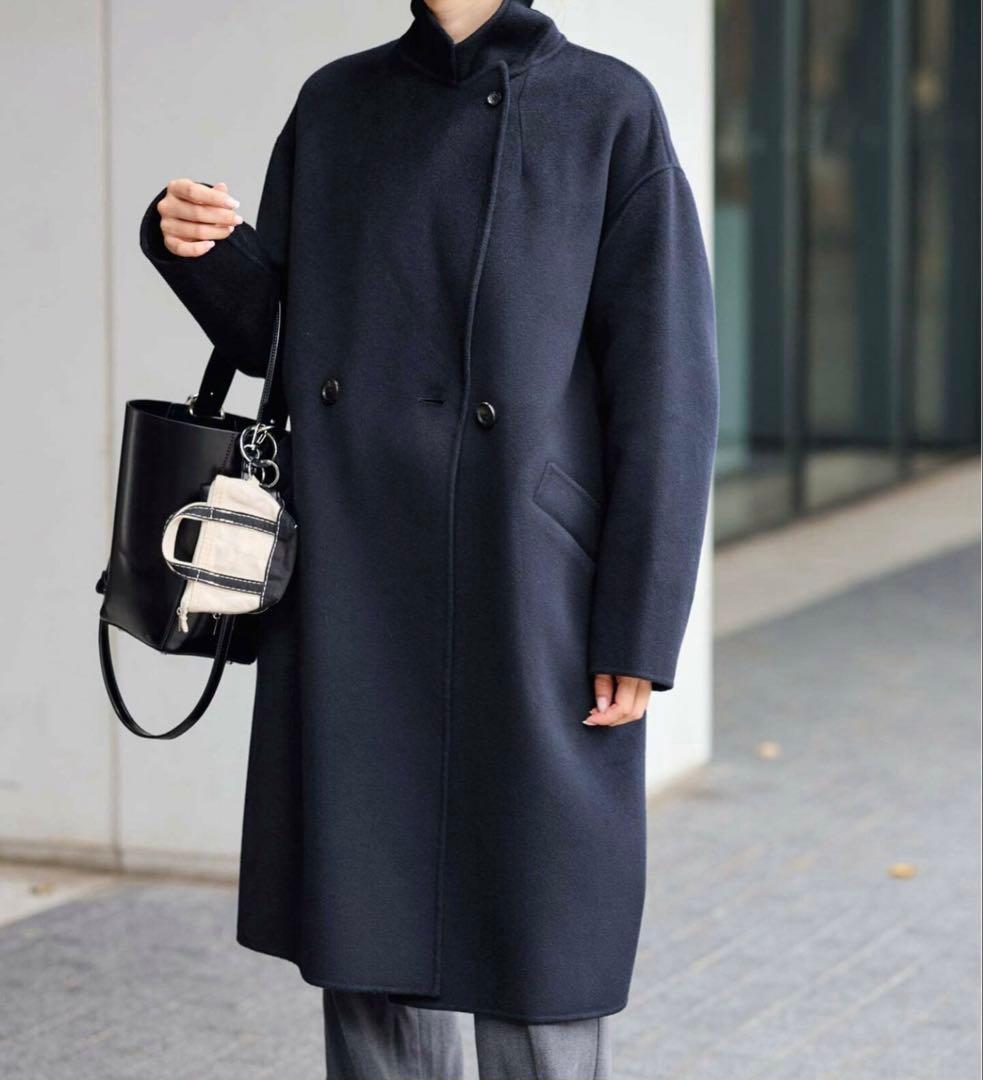 FRAMeWORK SUPER160'sダブルブレストコート ネイビー 38 - メルカリ