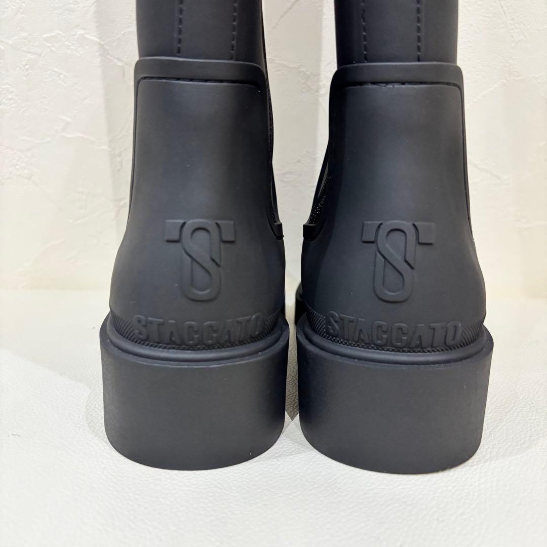 新品【STACCATO】スタッカート　ドラフロング　レインブーツ　23.5cm