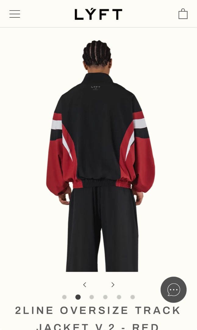 2LINE OVERSIZE TRACK JACKET V.2 - RED - メルカリ