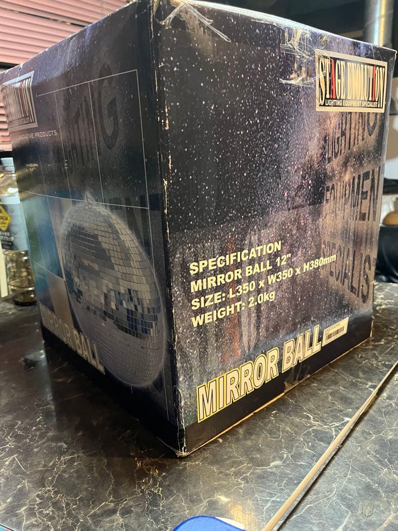 ミラーボウル、ディスコミラーボウル、踊り場、マハラジャ、電動回転ミラーボウル、