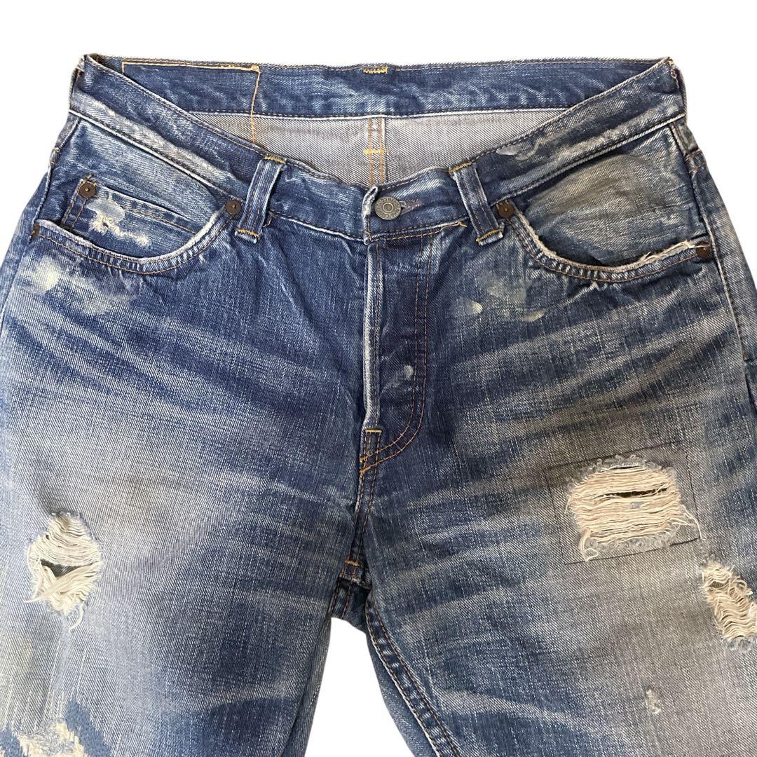 archive grunge straight denim fade Y2K - メルカリ