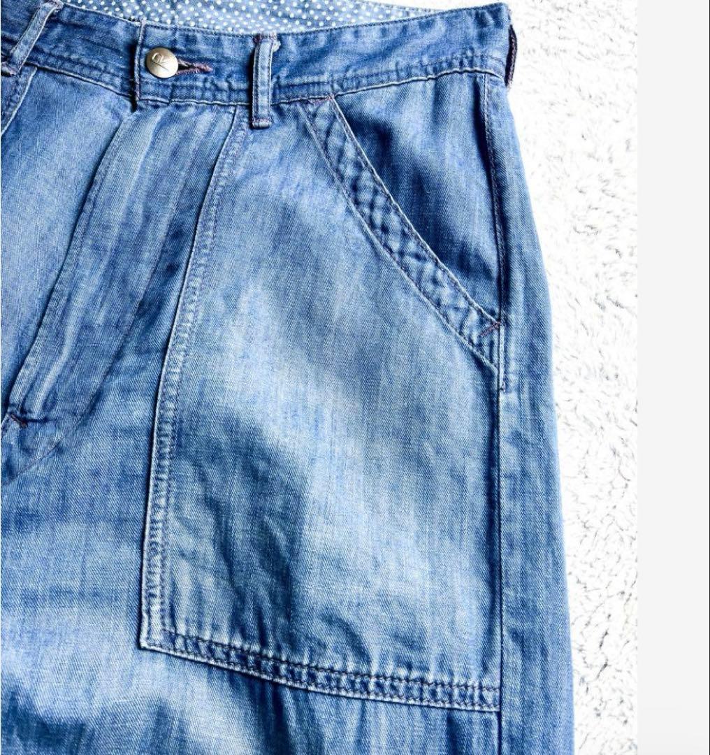 45R】45rpm コットンリネン ペインターパンツ ライトインディゴ M