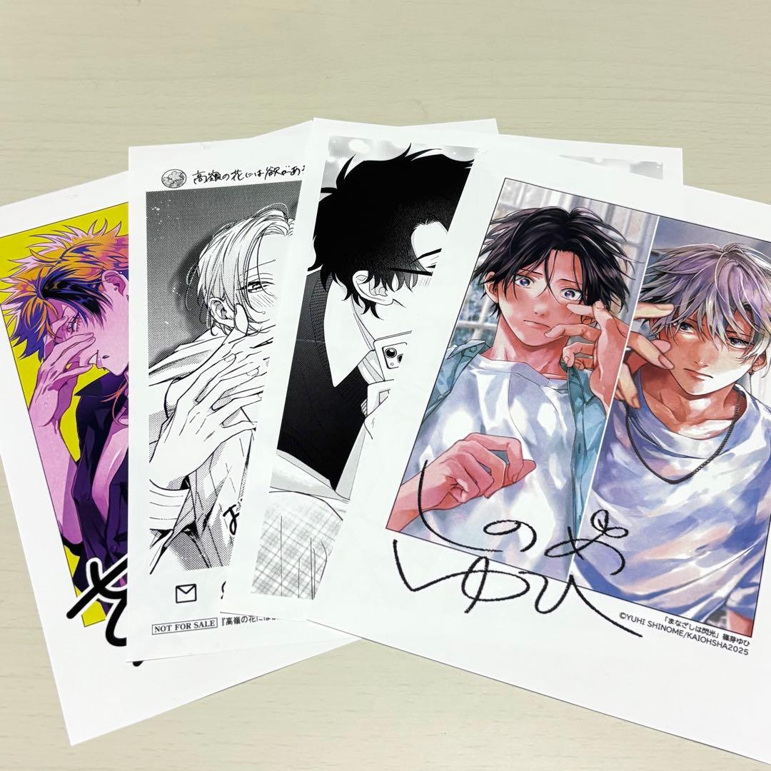 公*o様 商業BL BL漫画 特典ペーパー イラストカード セット まとめ売り