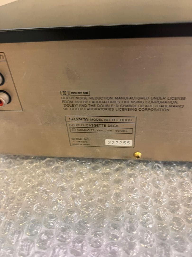 Sony カセットデッキ ドルビーNR機能搭載 TC-R303 通電確認のみ - メルカリ