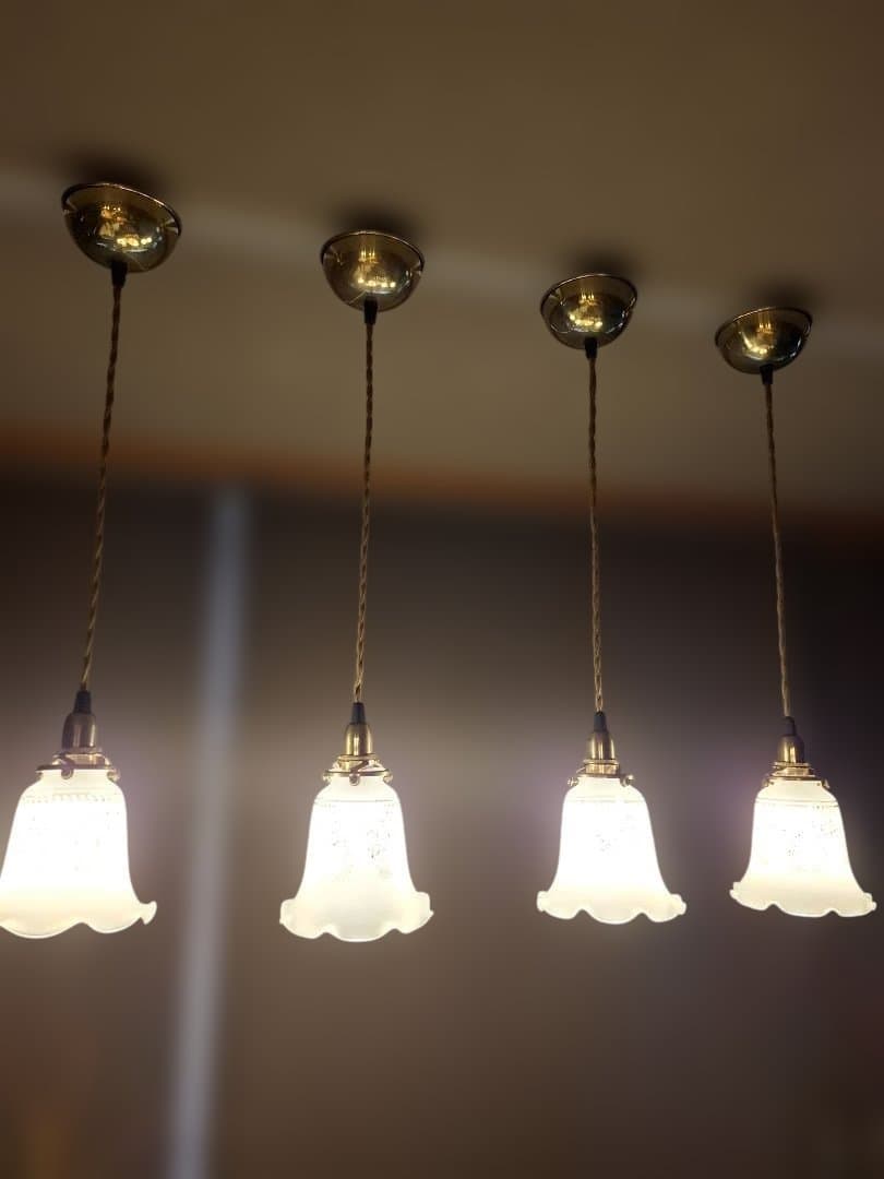 キシマ ガラスキューブ ペンダントライト 4灯 ダイニング 照明 ライト