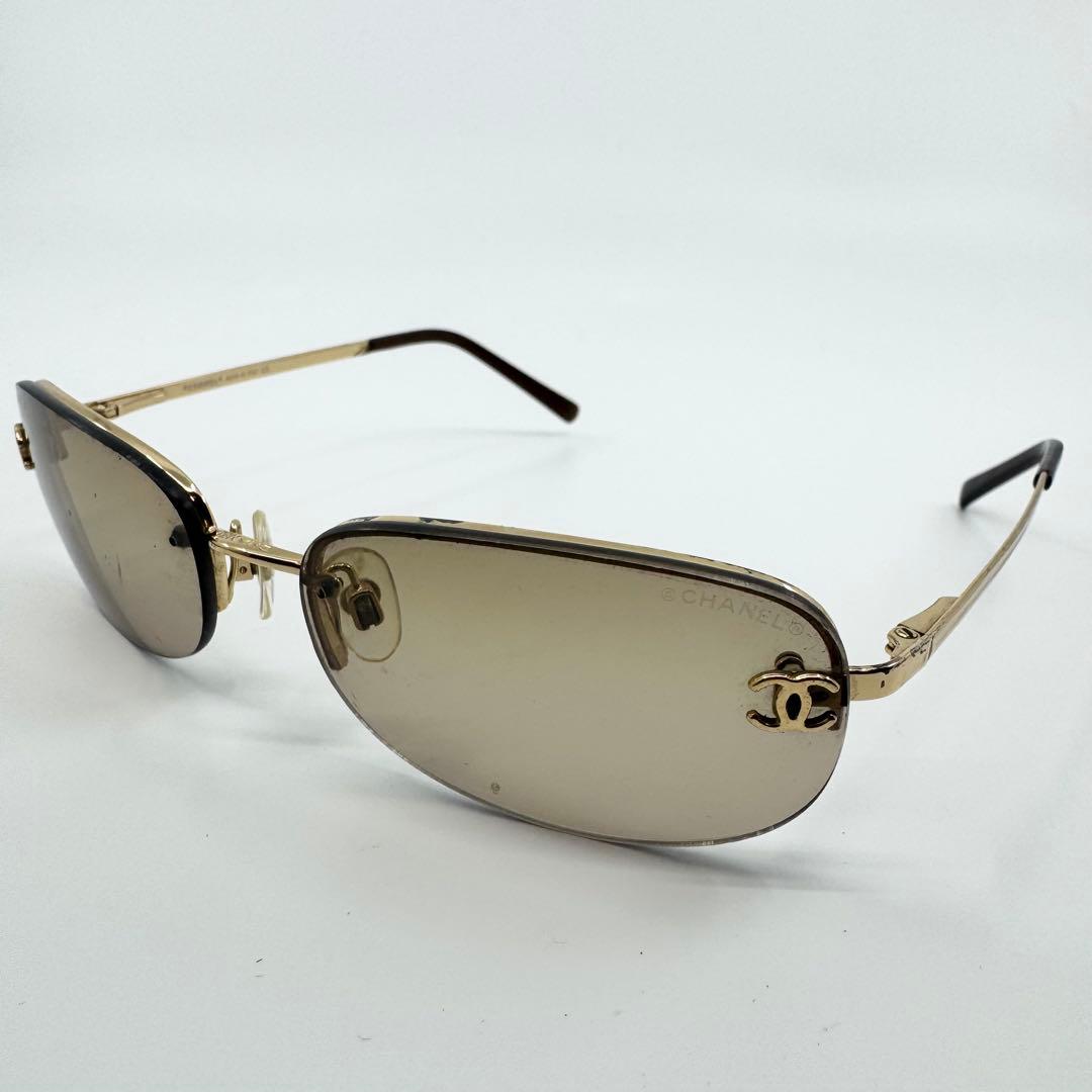 CHANEL シャネル サングラス ゴールド ココマーク ブラウン - メルカリ
