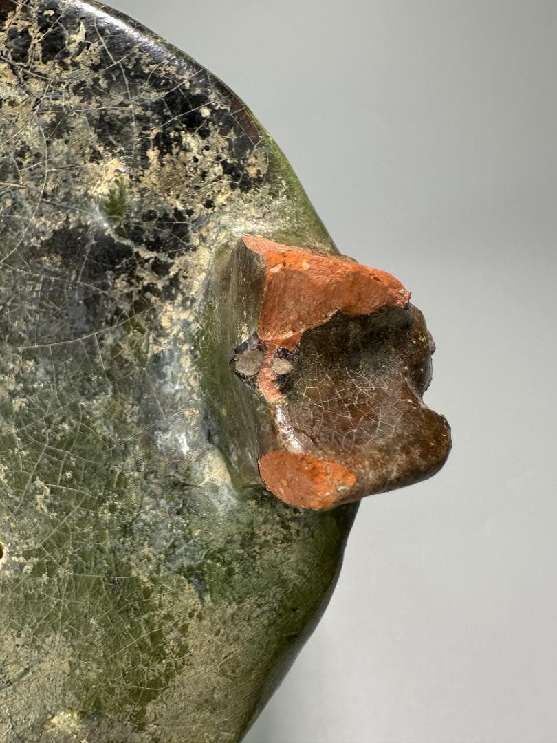 中国古代美術 東漢 漢時代 緑釉陶倉 穀倉形器 三足 出土古
