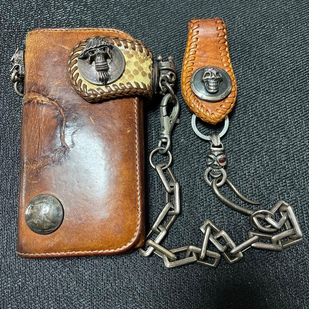 ALZUNI アルズニ カスタム コンチョ ウォレット ドクロ - メルカリ