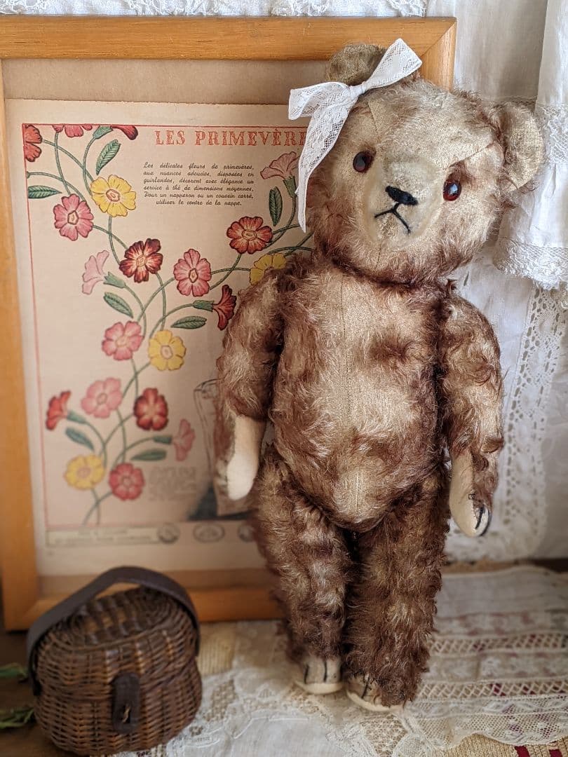 h】アンティークベア アンティークテディベア ハーマン - メルカリ