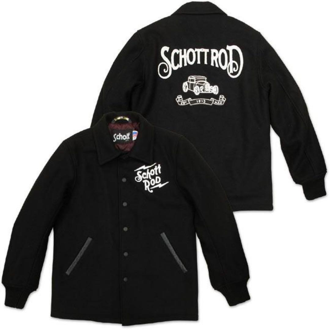 希少】ショット Schott rodメルトン スタジャン 刺繍 ブラック - メルカリ