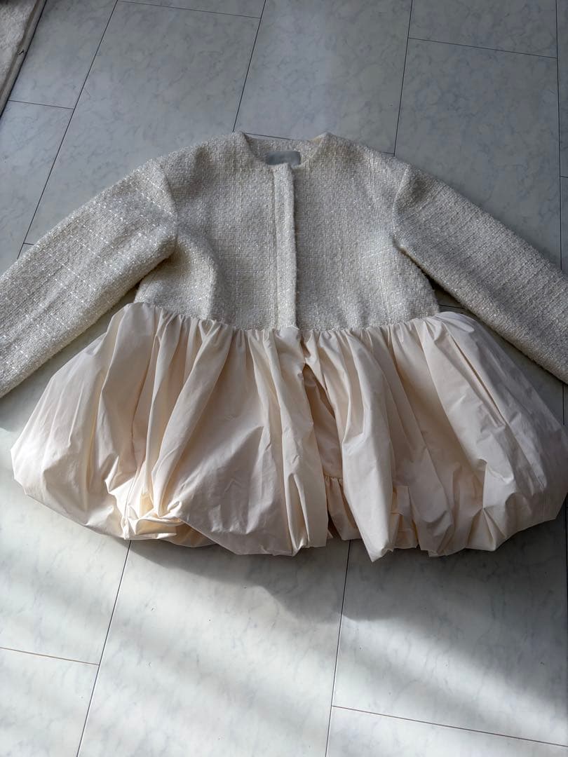 CELFORD ノーカラージャケット ワンサイズ ホワイト CELFORD ノーカラージャケット ワンサイズ ホワイト