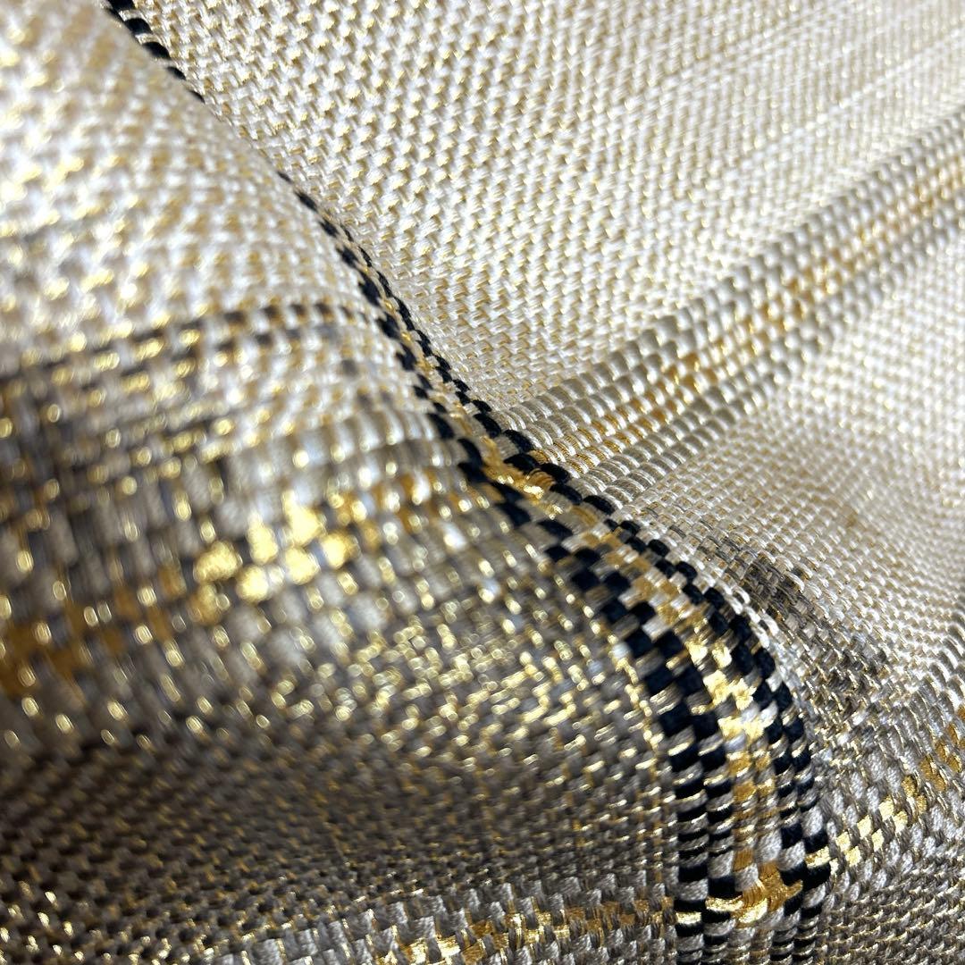 正絹　全通袋帯【ひなや工房】《ライン》