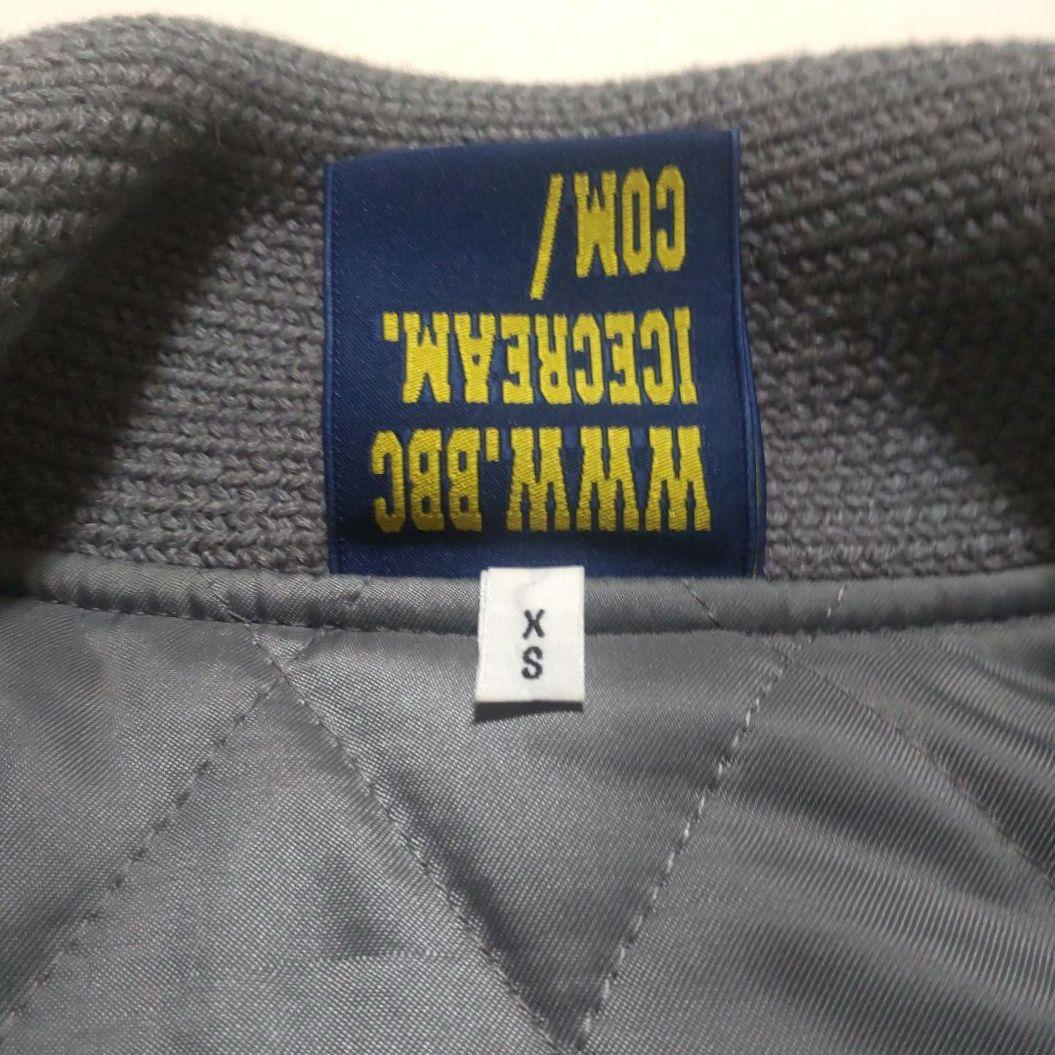 アイスクリーム 襟付きスタジャン ブランド ロゴ モンロー ワッペン