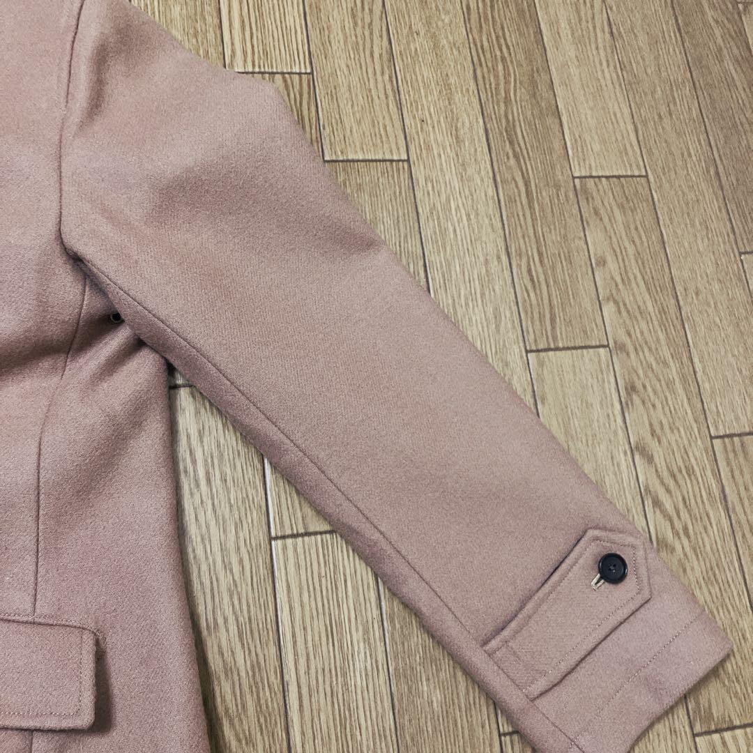 美品 シップス×ハミルトン 高級メルトンウールショートコートS キャメル