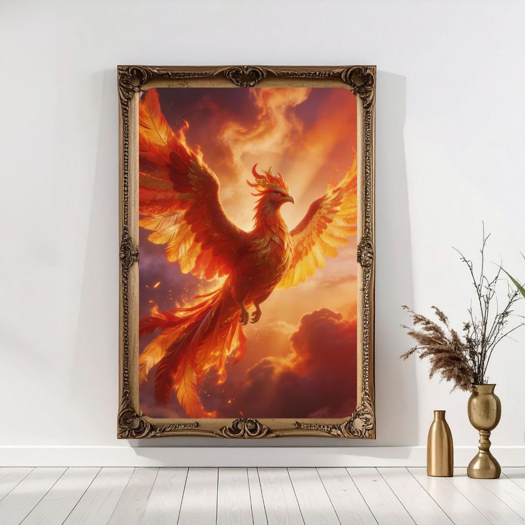 鳳凰 再生の炎 2L 受注印刷 アート【D002】 - メルカリ