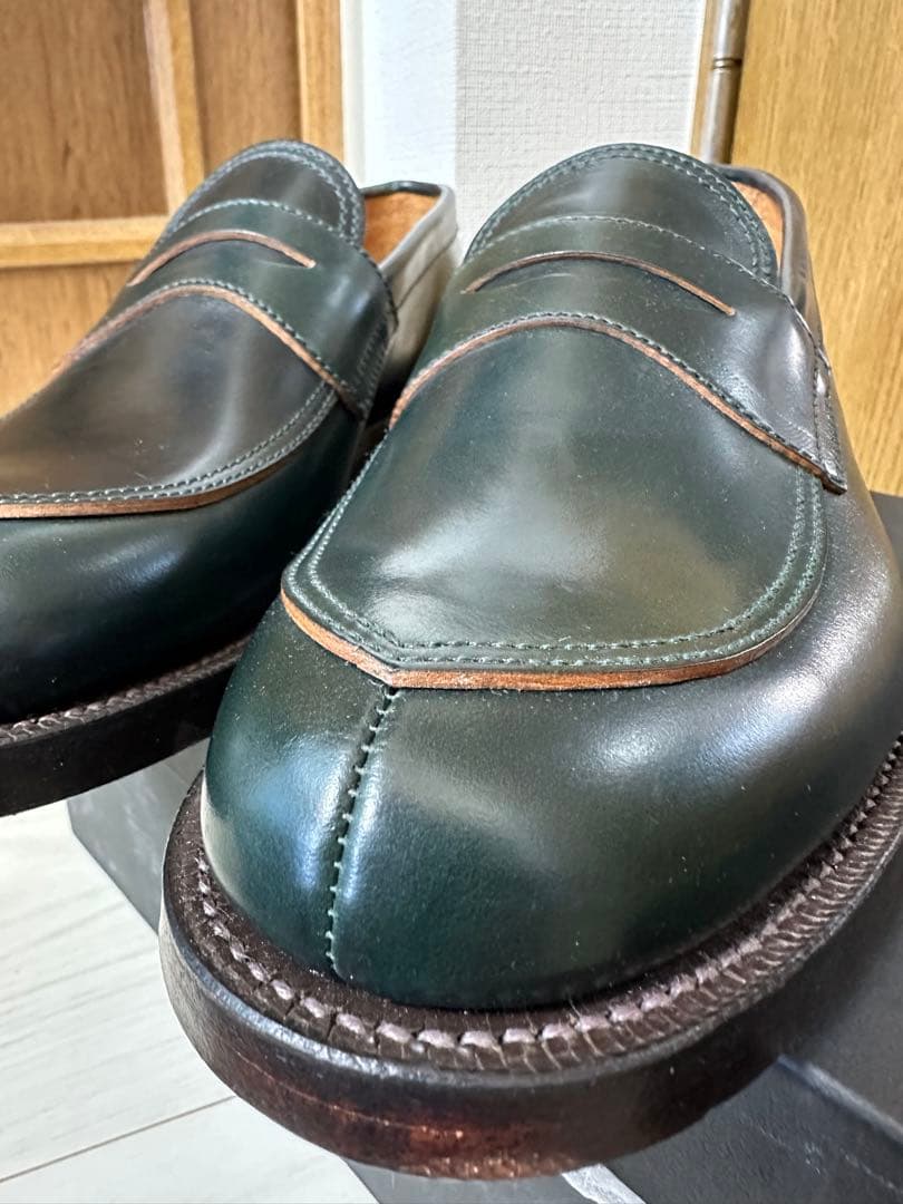 Makers V TIP LOAFER GREEN コードバン US5 Makers V TIP LOAFER GREEN
