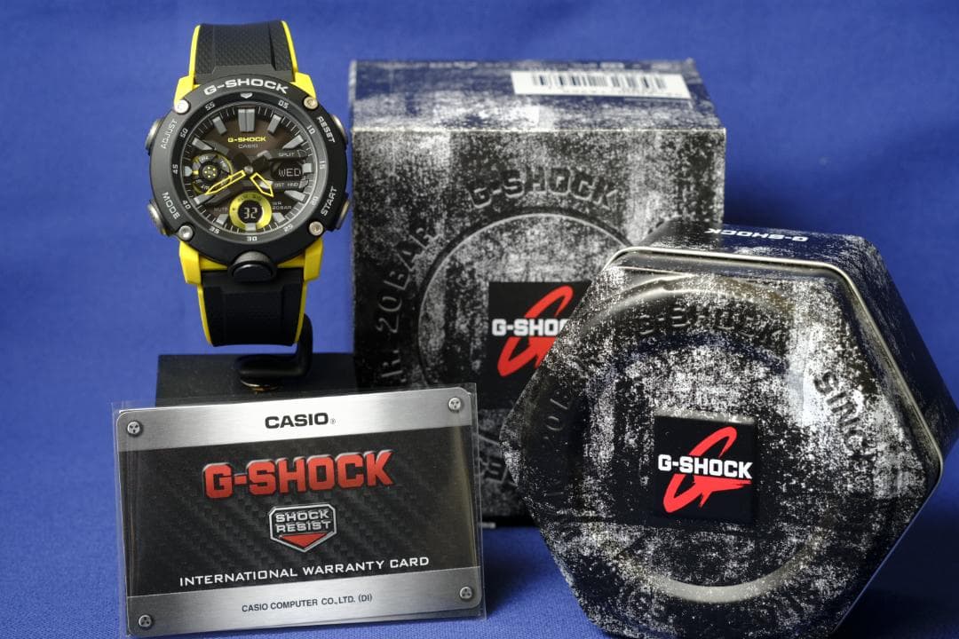 美品】G-SHOCK GA-2000 ブラック×イエロー／箱有り (123)